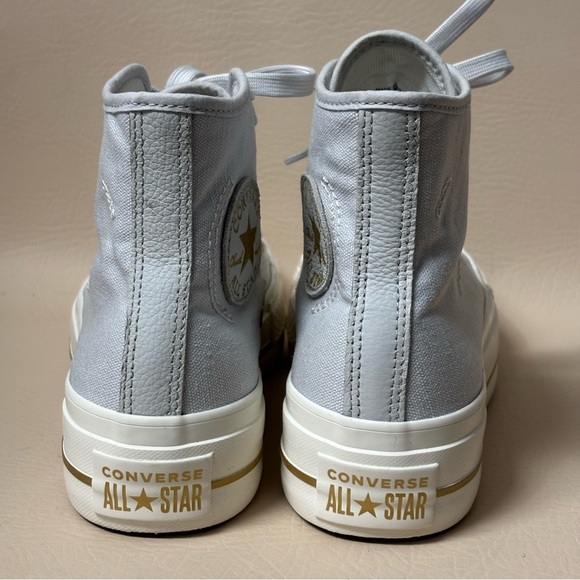 Converse Baby Blue High Top Platform Sneakers Size 7 - Picture 6 of 11